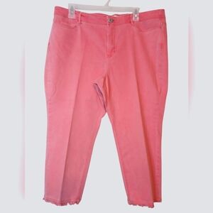J Jill Jeans in a washed Coral color capri length size 16 petite